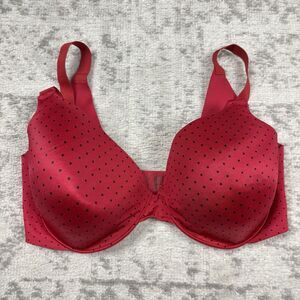Soma Bra Vanishing Back Full Coverage Red w/ Polka Dots Women’s Size 36D